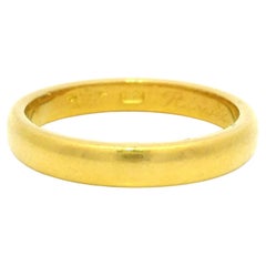 Anillo de boda clásico antiguo Tiffany & Co. de oro amarillo de 22 quilates de 3,5 mm, tamaño 7,5