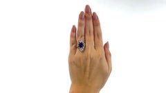Antique Tiffany & Co. AGL 4.33 Carat Kashmir No Heat Sapphire  Diamond Gold Ring