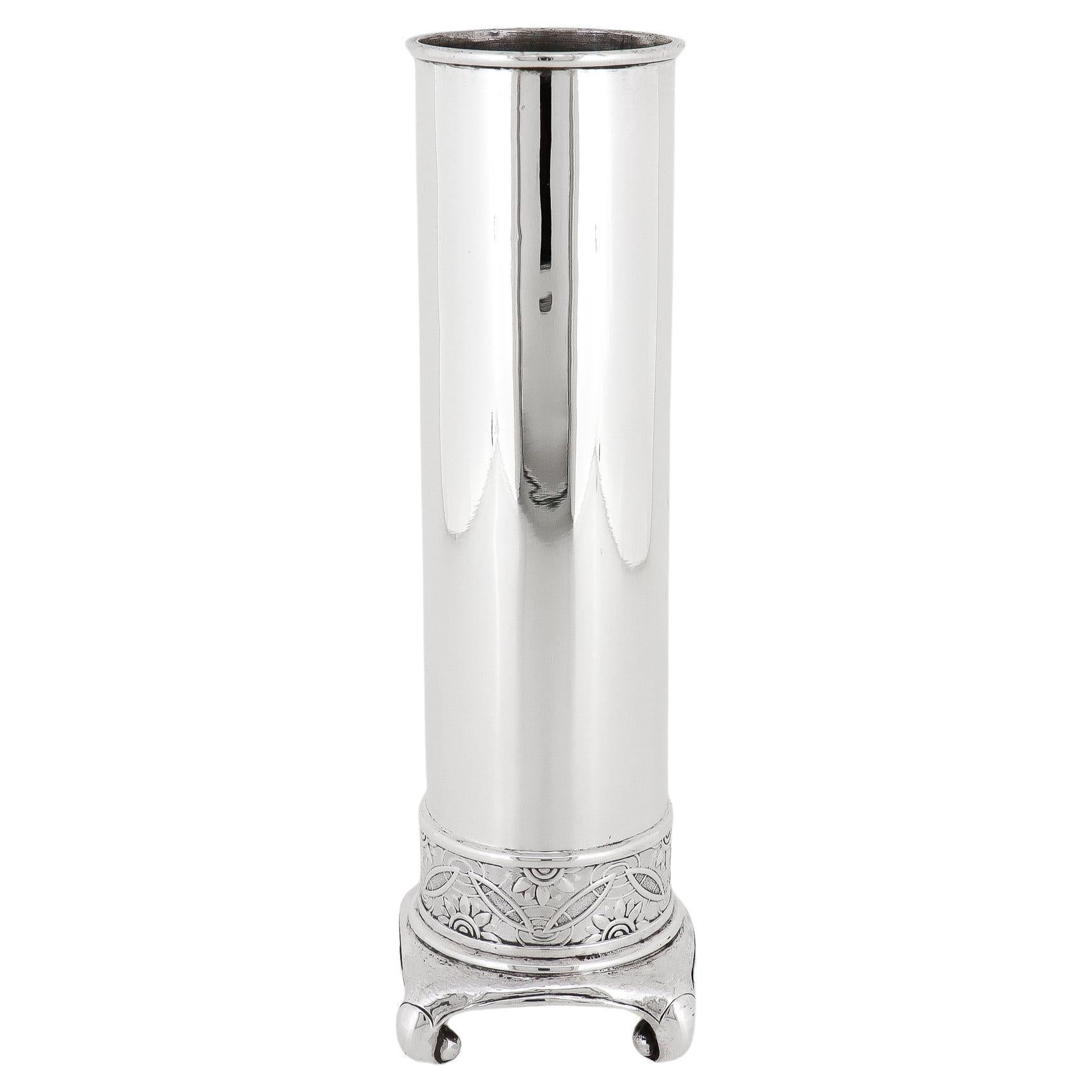 Antique Tiffany & Co. Aesthetic Period Sterling Silver Bud Vase