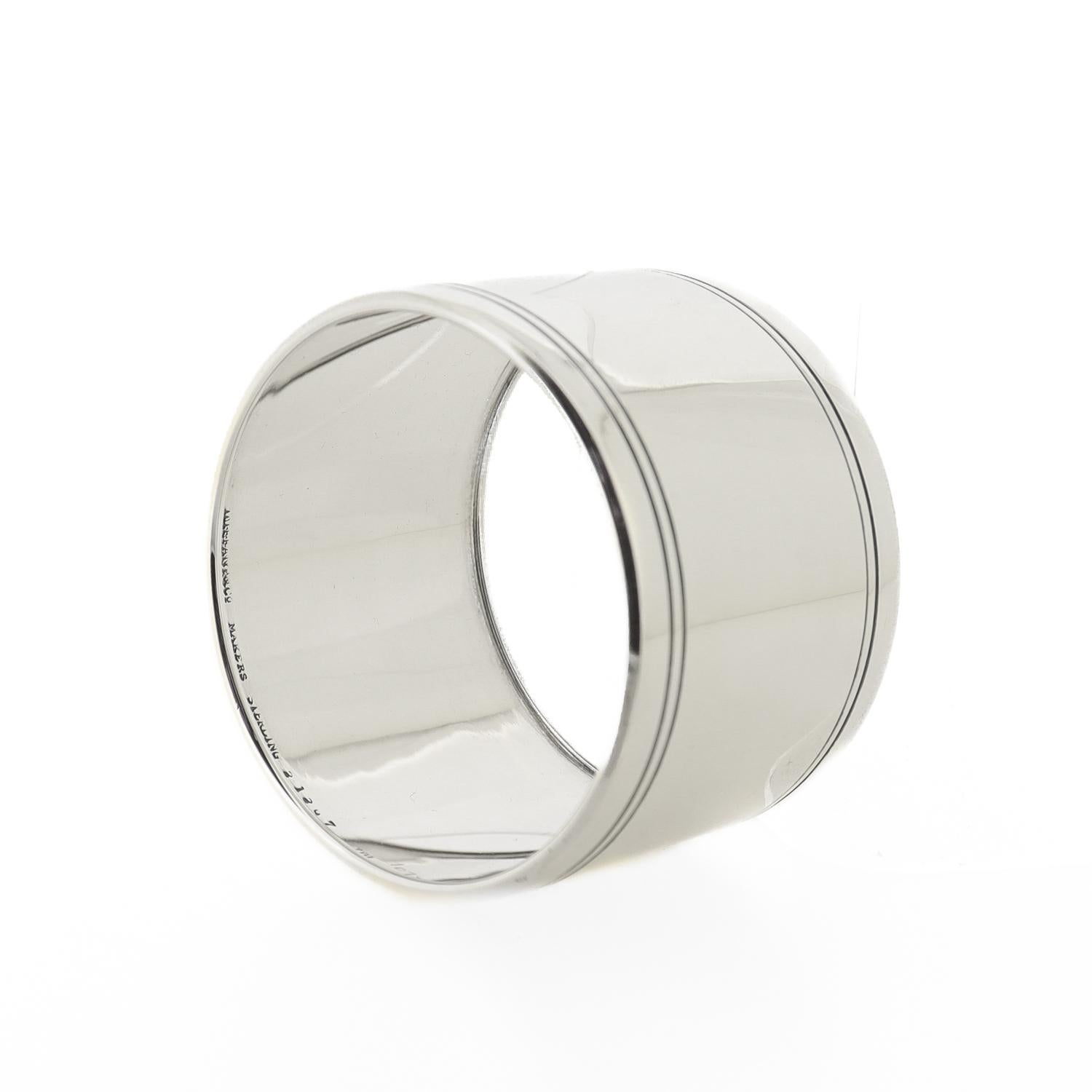 20ième siècle Antique Tiffany & Co. Bague de serviette d'époque Art déco en argent sterling en vente