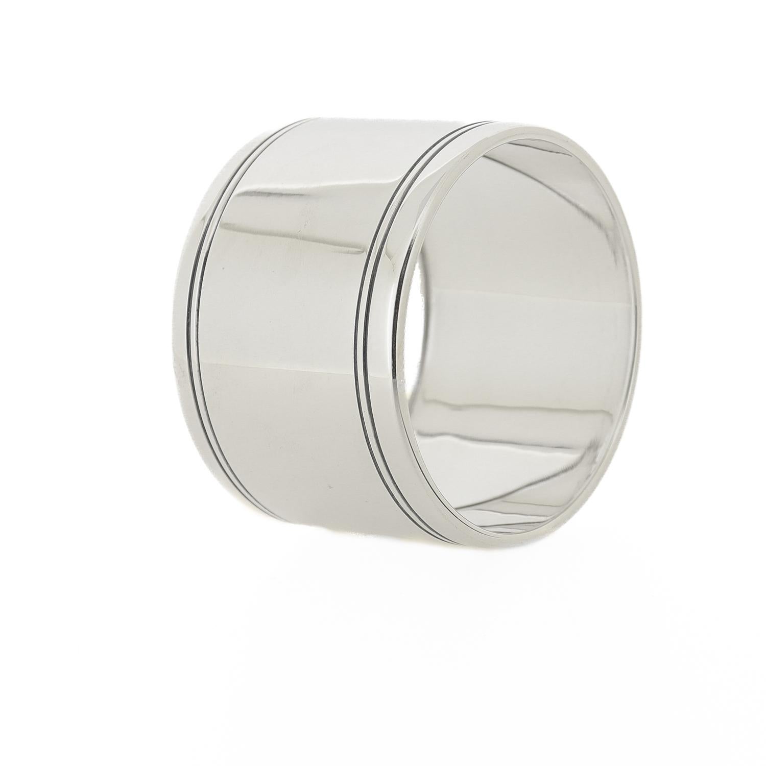 Argent sterling Antique Tiffany & Co. Bague de serviette d'époque Art déco en argent sterling en vente