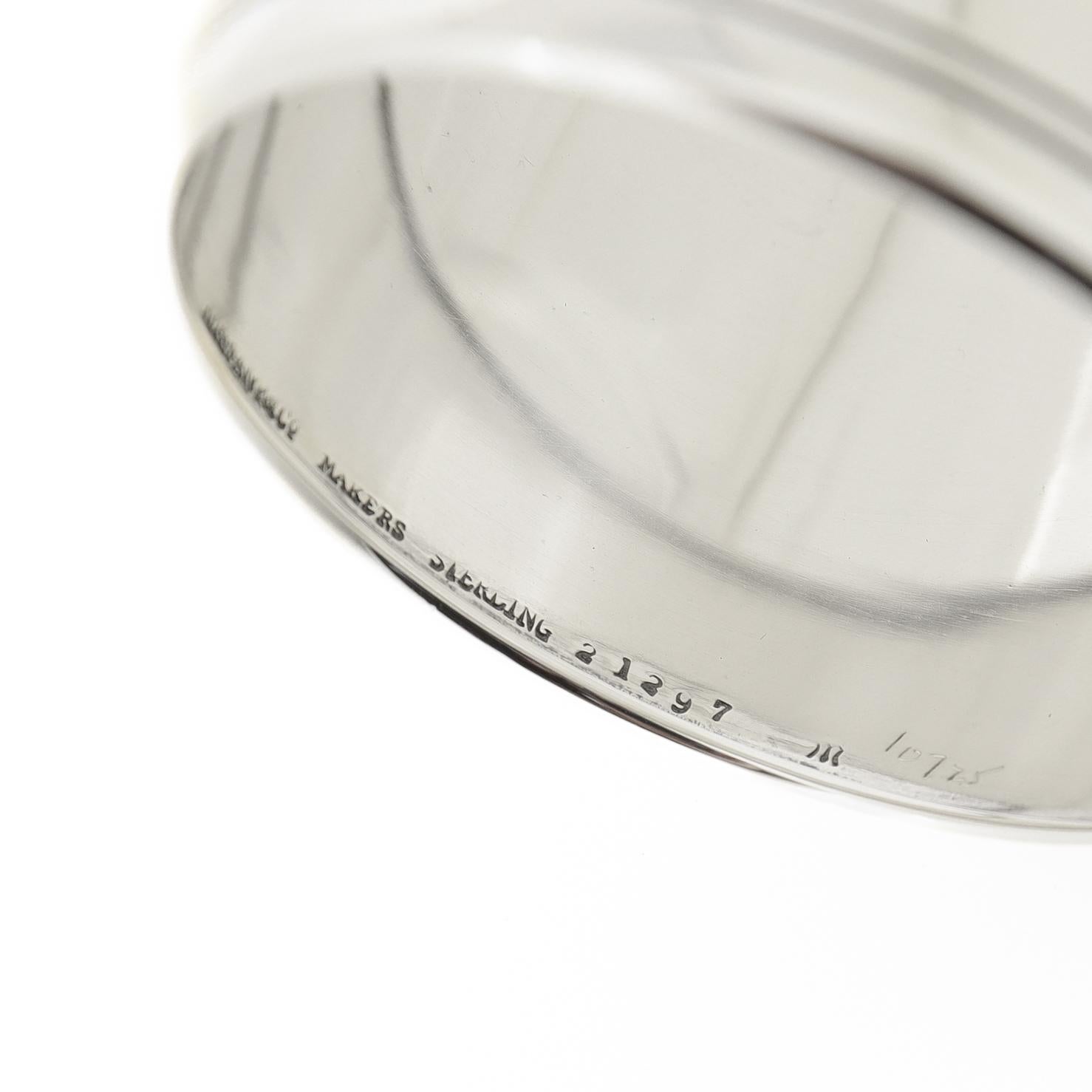 Antique Tiffany & Co. Bague de serviette d'époque Art déco en argent sterling en vente 3