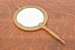 Antique Tiffany & Co. Bronze Doré Alhambra Vanity Hand Mirror, Circa 1910