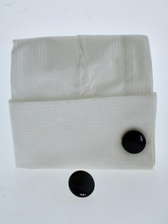 Antigüedades Tiffany & Co. Gemelos de grandes discos de ónice c. 1880