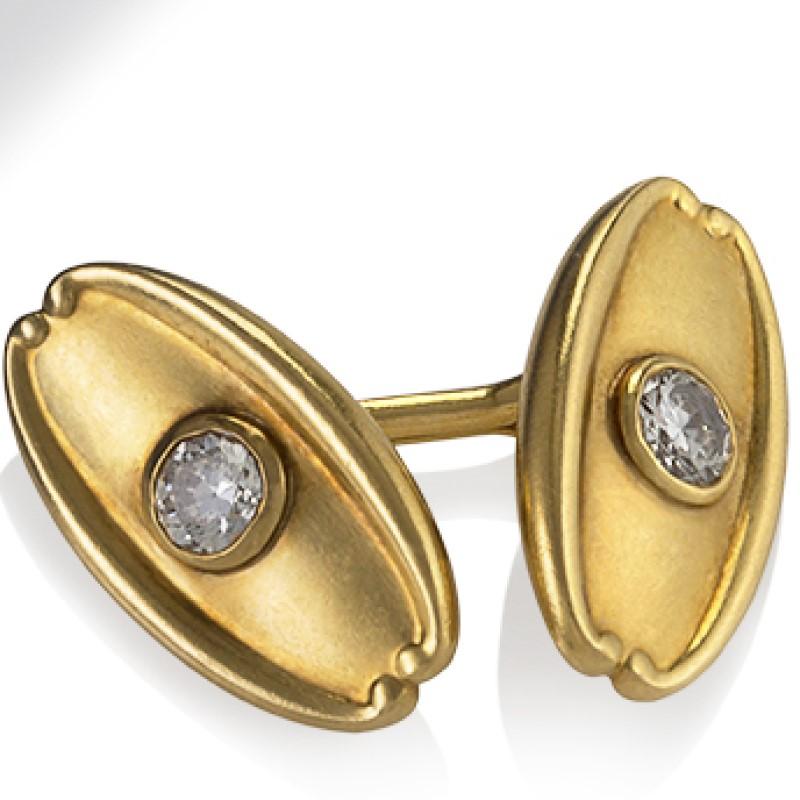 Taille vieille Europe Antique Tiffany & Co. Boutons de manchette en or et diamants en vente