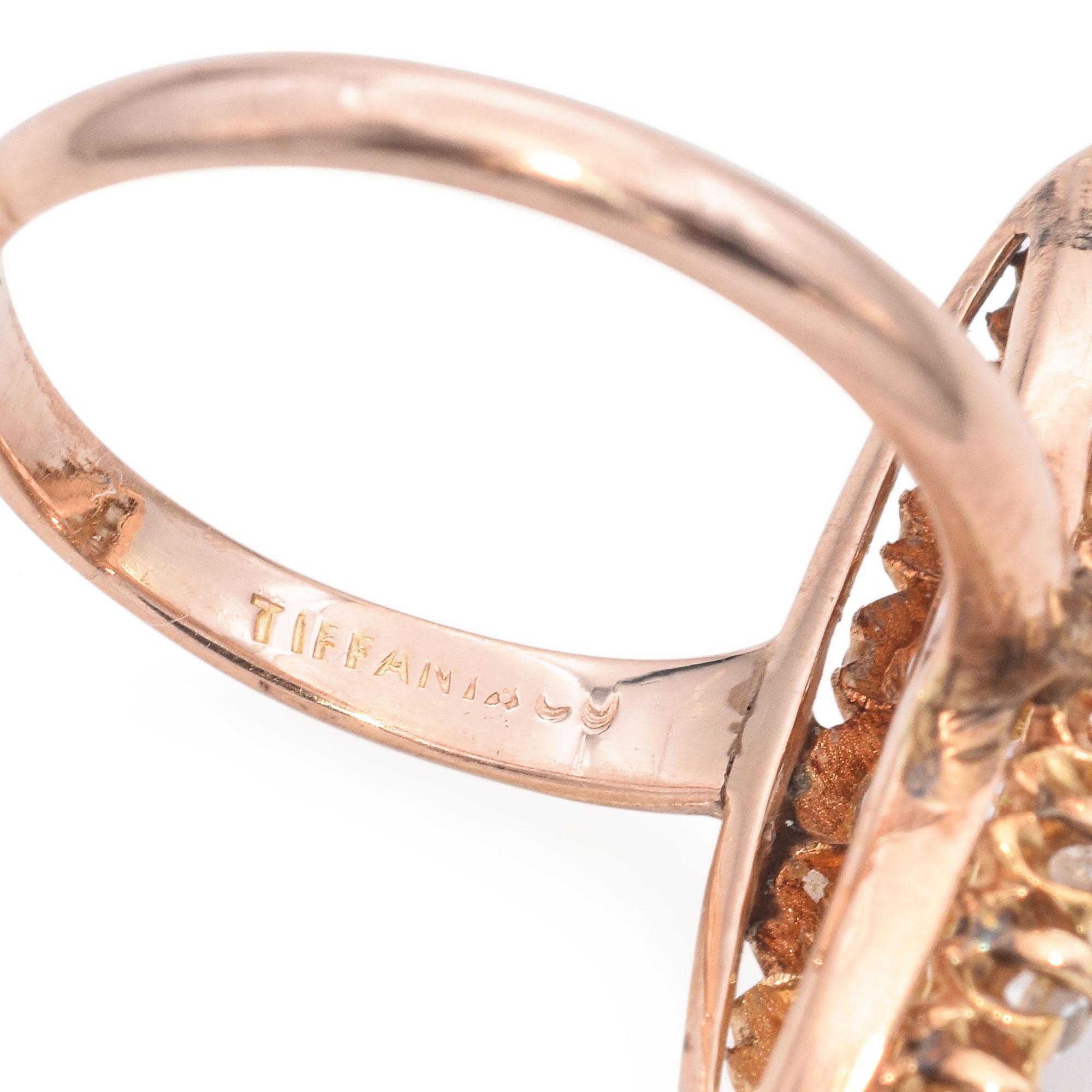 Women's Antique Tiffany & Co Diamond Navette Ring For Sale