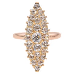 Antique Tiffany & Co Diamond Navette Ring
