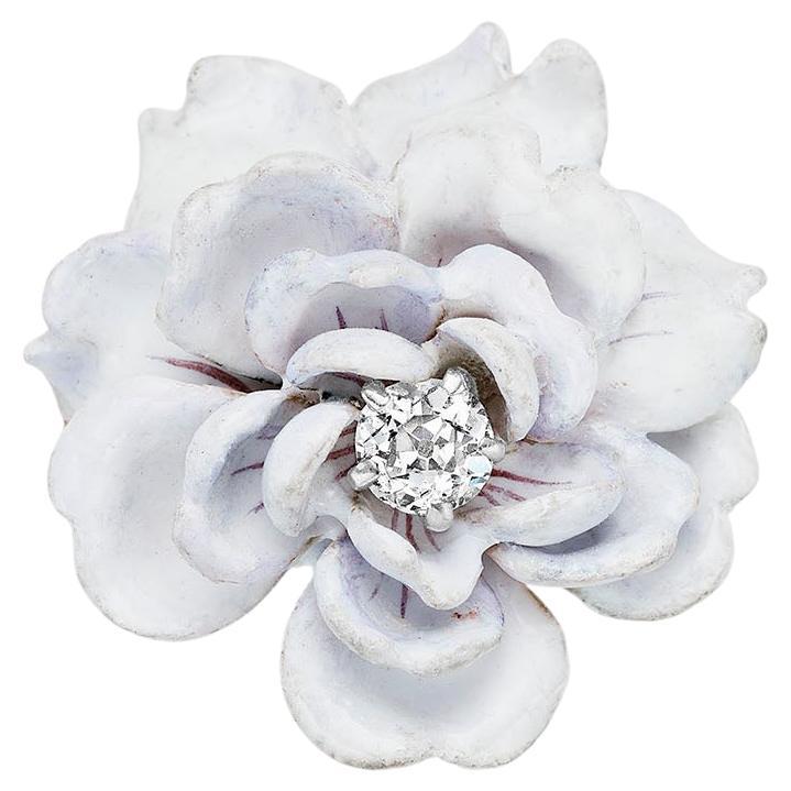 Antico Tiffany 
Co. Spilla a fiore smaltata in vendita