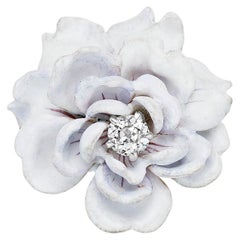 Antique Tiffany & Co. Enamel Flower Brooch