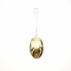 Antike antike Tiffany & Co flämische Sterling Silber Gold Wash Schale Salat Servierlöffel