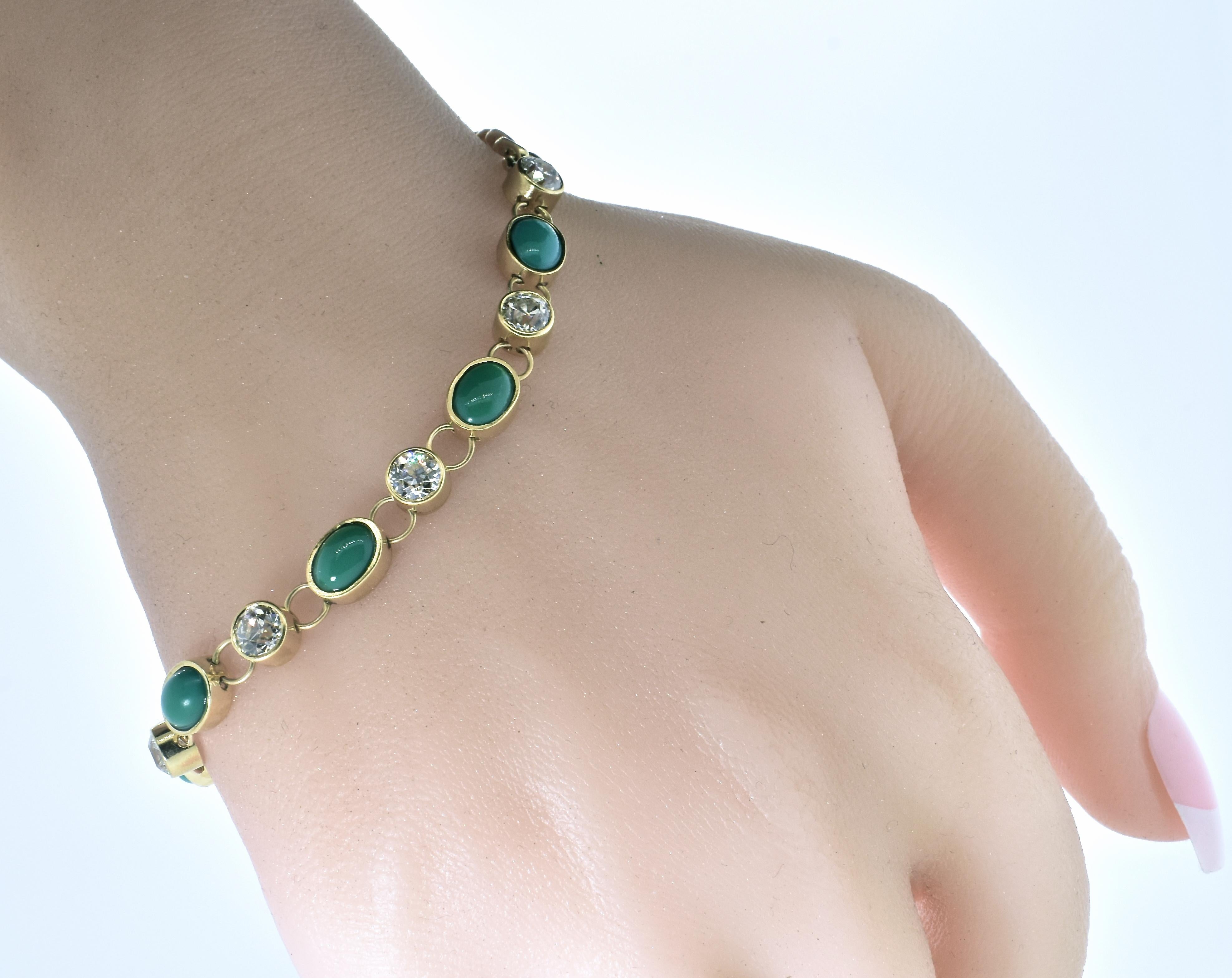 Antique Tiffany & Co. Gold, Diamond and Turquoise Bracelet, circa 1900 In Excellent Condition In Aspen, CO