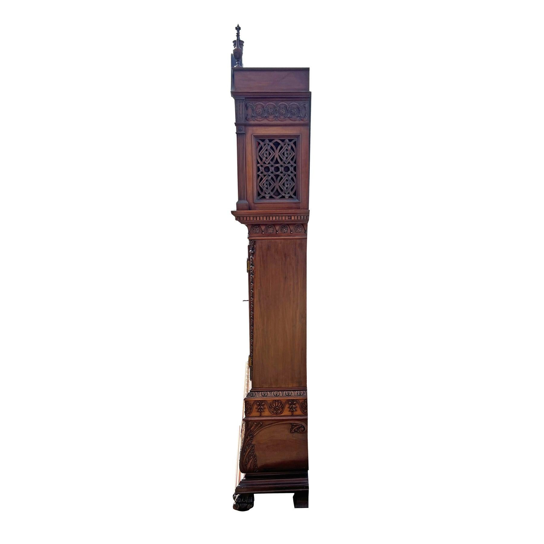 American Antique Tiffany & Co. Grandfather Clock Tall Case Clock by Walter Durfee For Sale