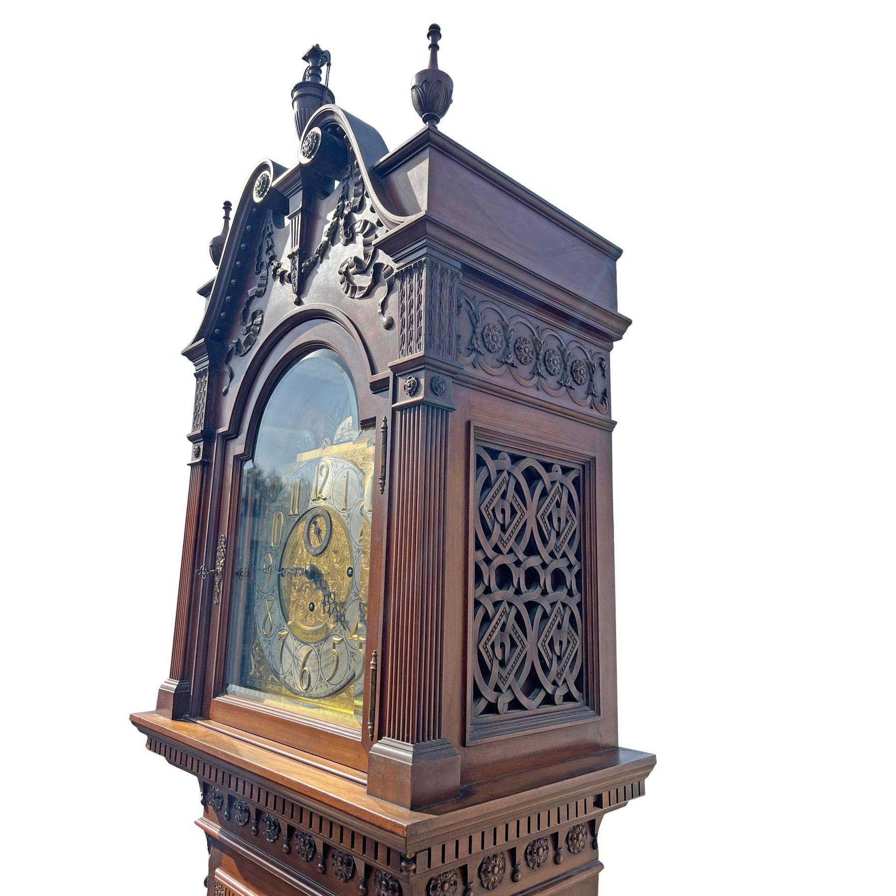 Antique Tiffany & Co. Grandfather Clock Tall Case Clock by Walter Durfee For Sale 2