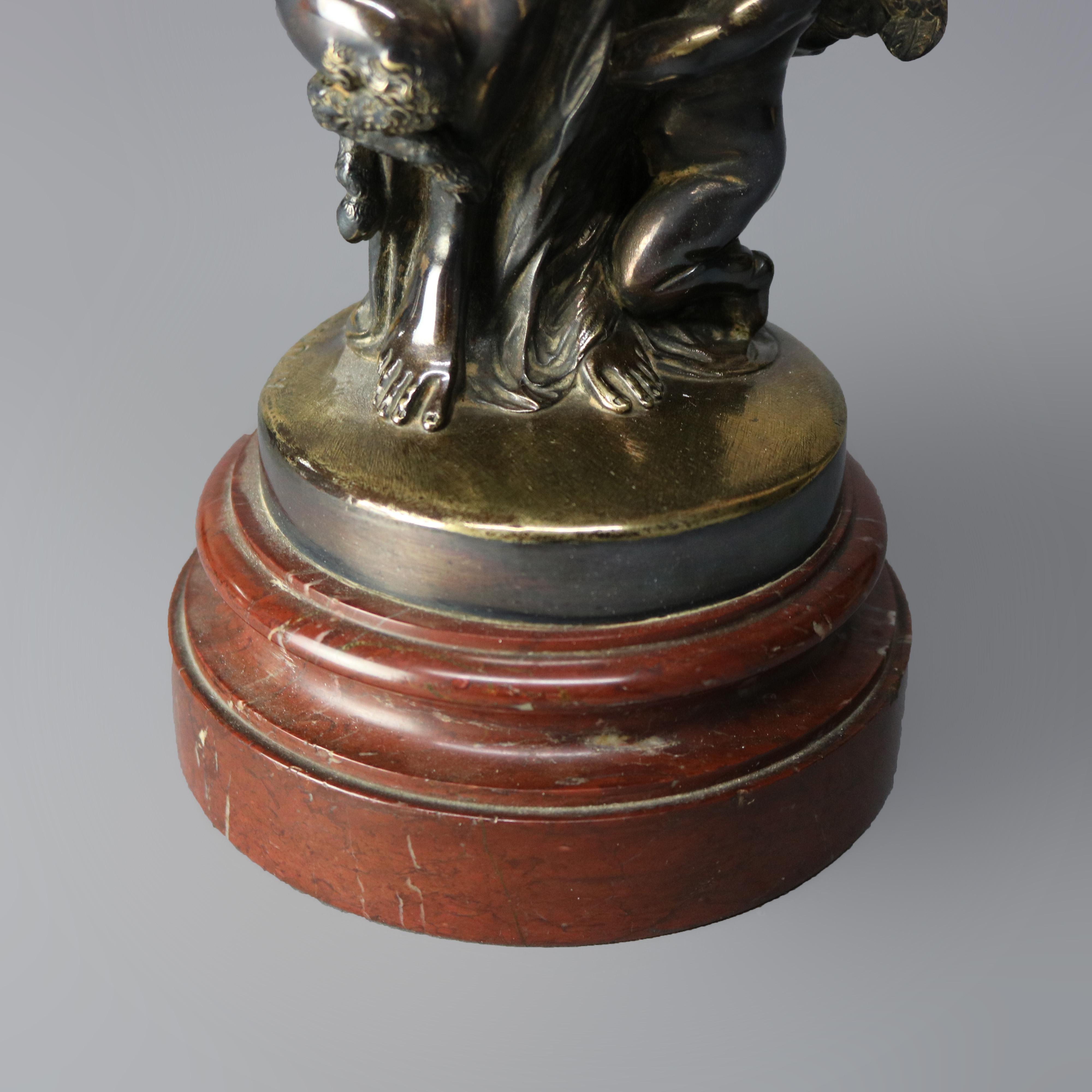 Antique Tiffany & Co. Leon Bertaux Bronze Sculpture of Mother and Children 3