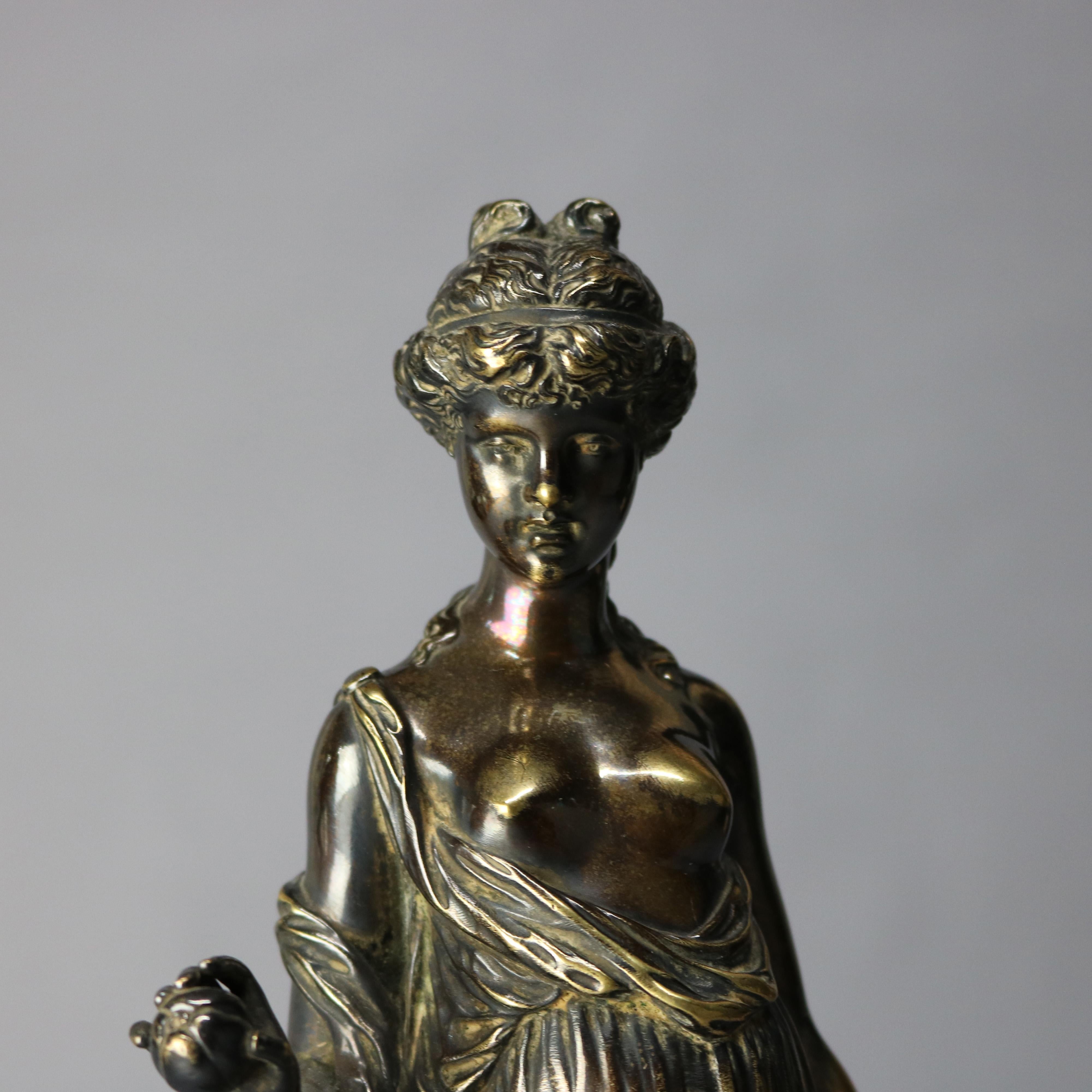 Cast Antique Tiffany & Co. Leon Bertaux Bronze Sculpture of Mother and Children