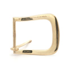 Antique Tiffany & Co. Makers Solid 14k Yellow Gold Heavy Belt Buckle