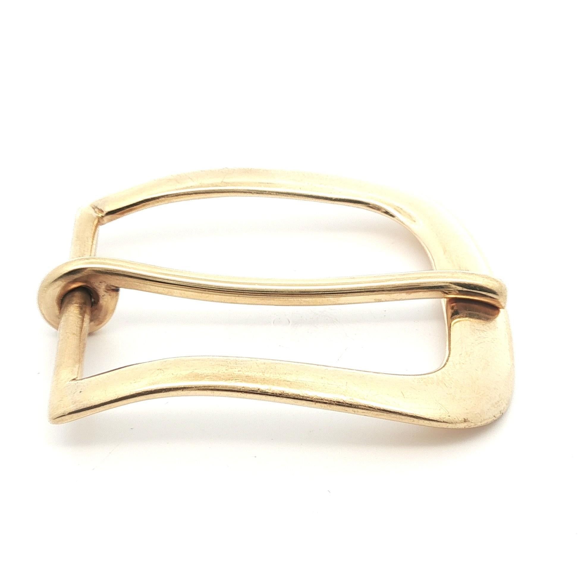Antique Tiffany & Co. Makers Boucle de ceinture lourde en or jaune 14k massif Unisexe en vente