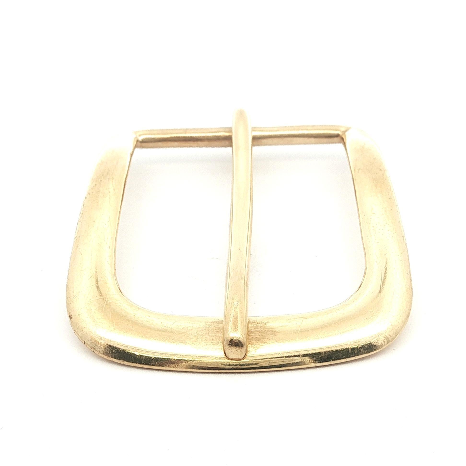 Antique Tiffany & Co. Makers Boucle de ceinture lourde en or jaune 14k massif en vente 1