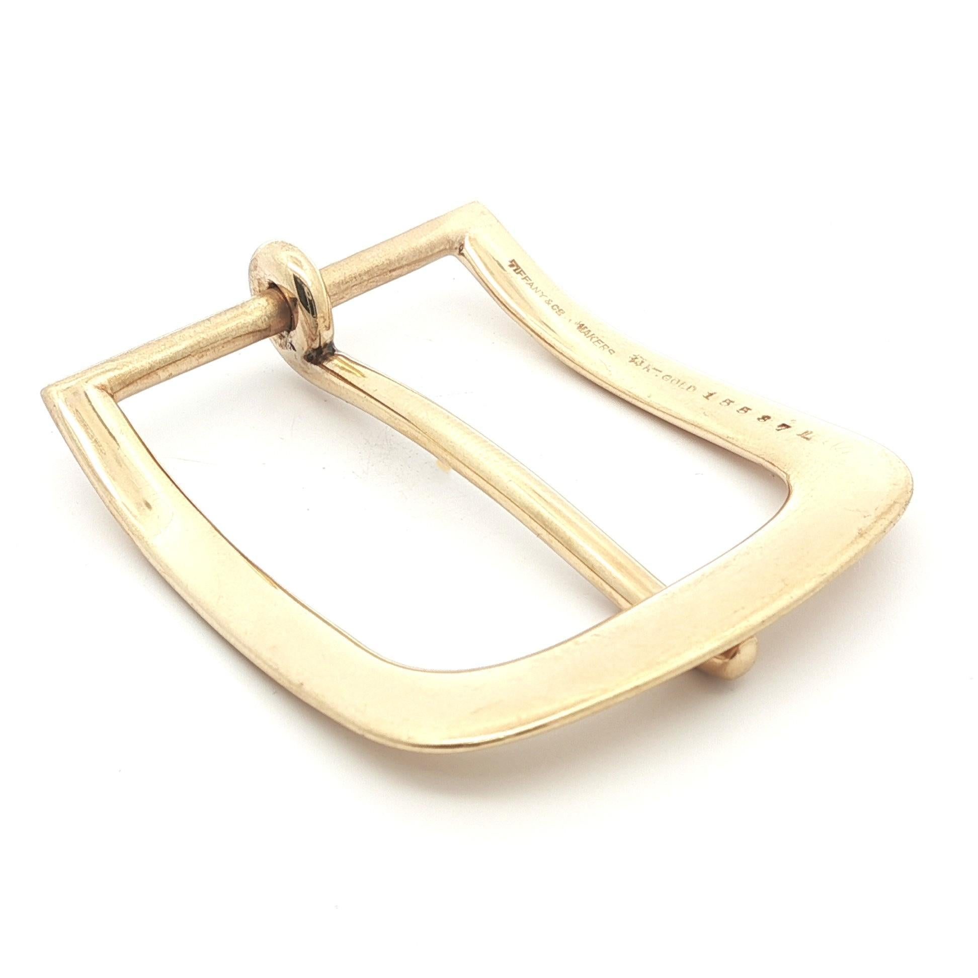 Antique Tiffany & Co. Makers Boucle de ceinture lourde en or jaune 14k massif en vente 4