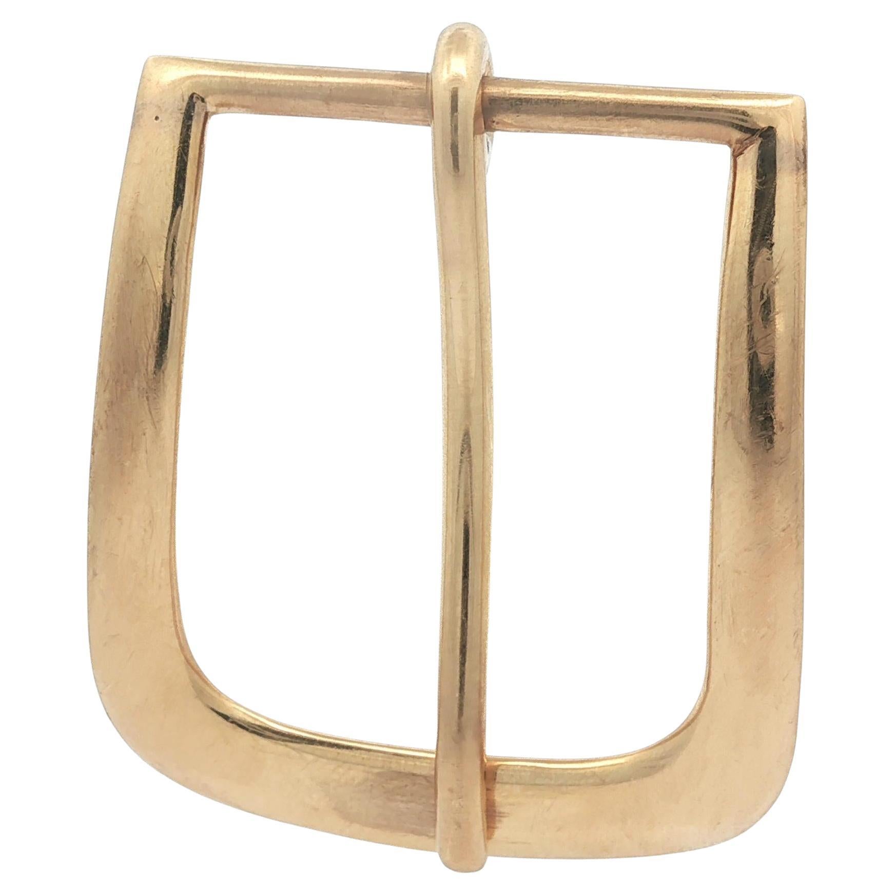 Antique Tiffany & Co. Makers Boucle de ceinture lourde en or jaune 14k massif