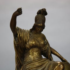 Antique Tiffany & Co. Neoclassical Bronze & Slate Mantel Clock, Circa 1880