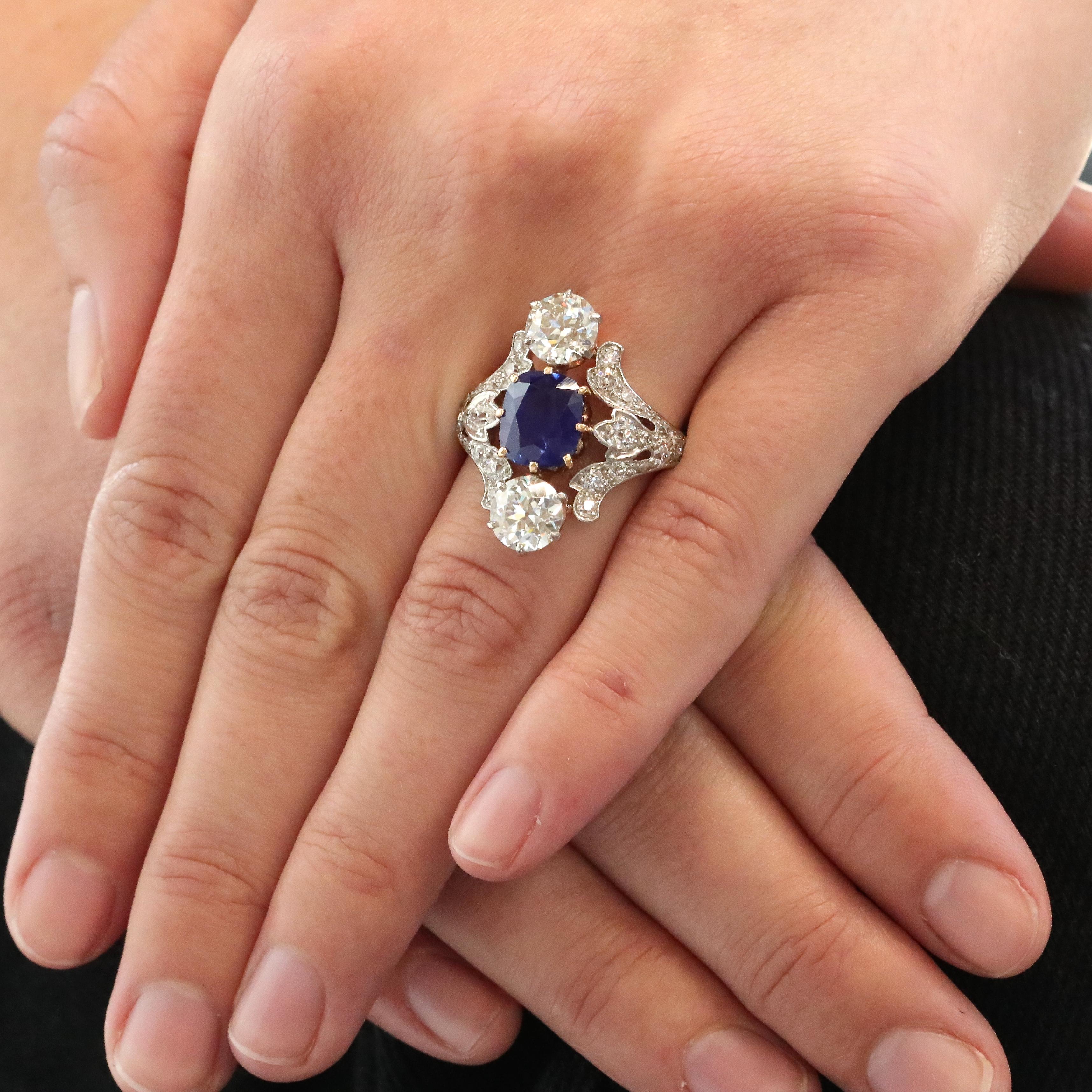 There are many renowned designs from the iconic jewelry house of Tiffany & Co. and this ring is no exception. Featuring a Kashmir Sapphire; the best in the world. There is only a finite number of them; the mine closed down years ago and what was