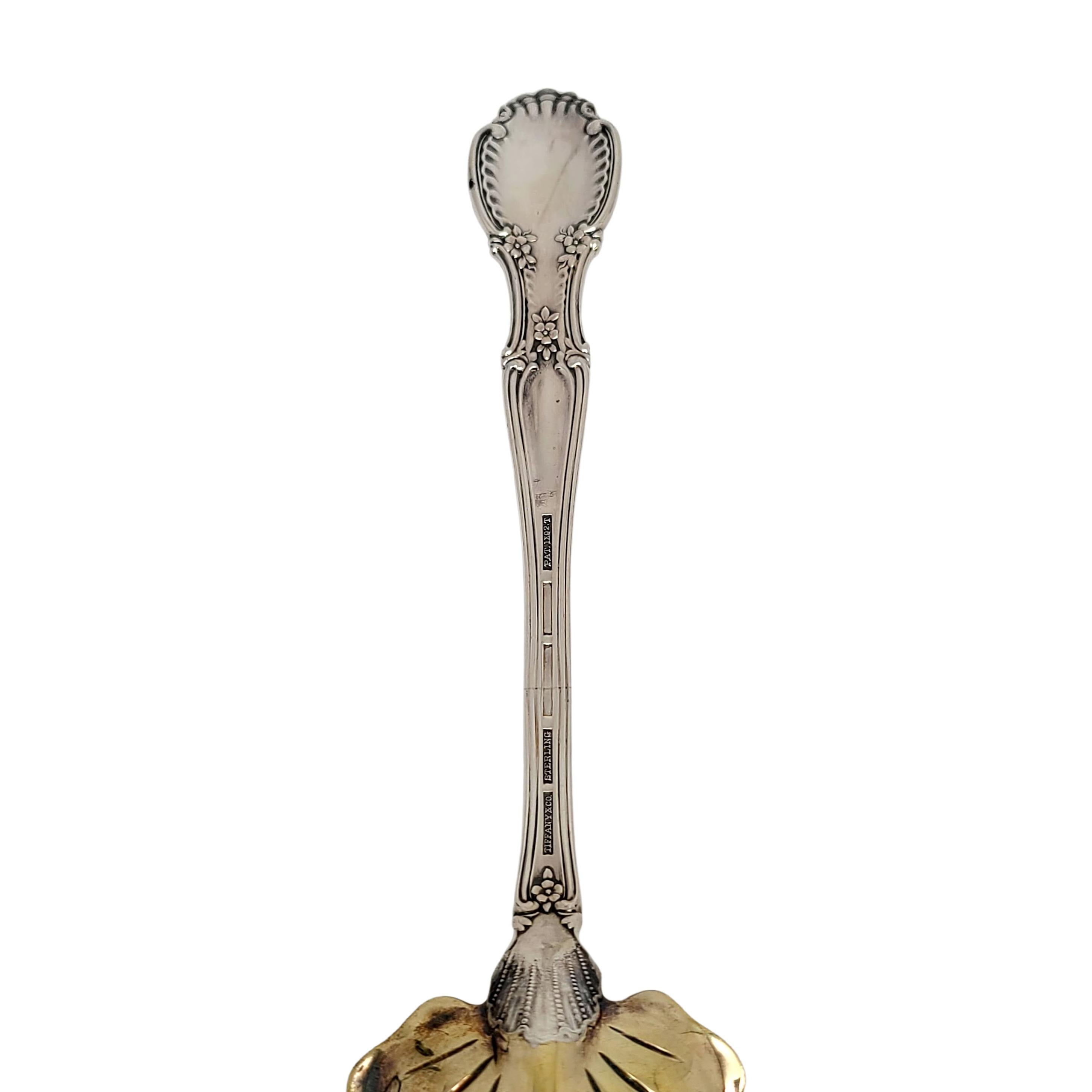 Antique Tiffany & Co Richelieu Sterling Silver Gold Wash Bowl Salad Serving Fork 1