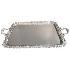 Antique Tiffany & Co. Silver Soldered Repouse Tray