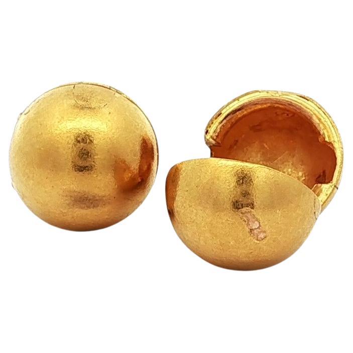 Antico Tiffany & Co. Carrozza a sfere in oro giallo massiccio per orecchini in vendita