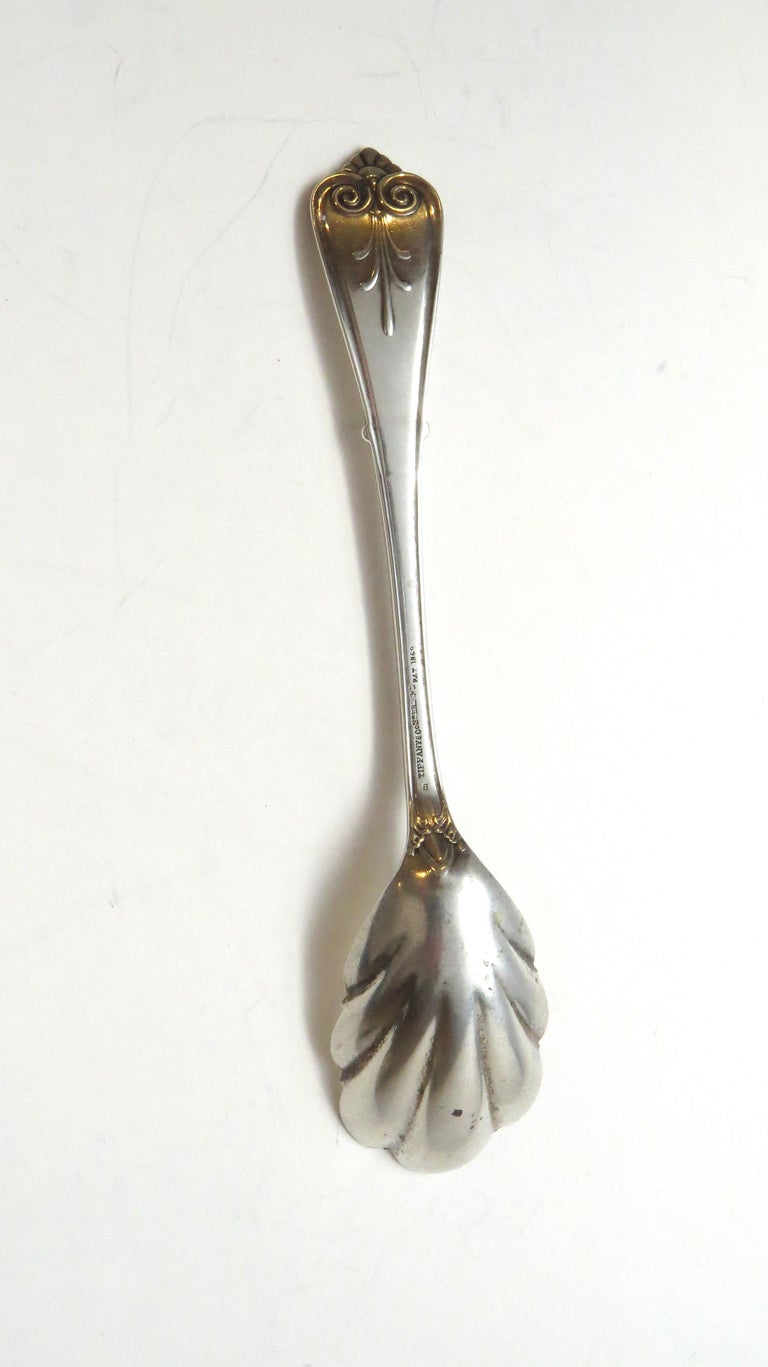Antique Tiffany and Co. Sterling Silver 1869 Tiffany Large Jelly Spoon, Beekman at 1stDibs