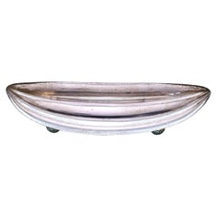 Antique Tiffany & Co. Sterling Silver Art Nouveau Footed Oval Melon Bowl