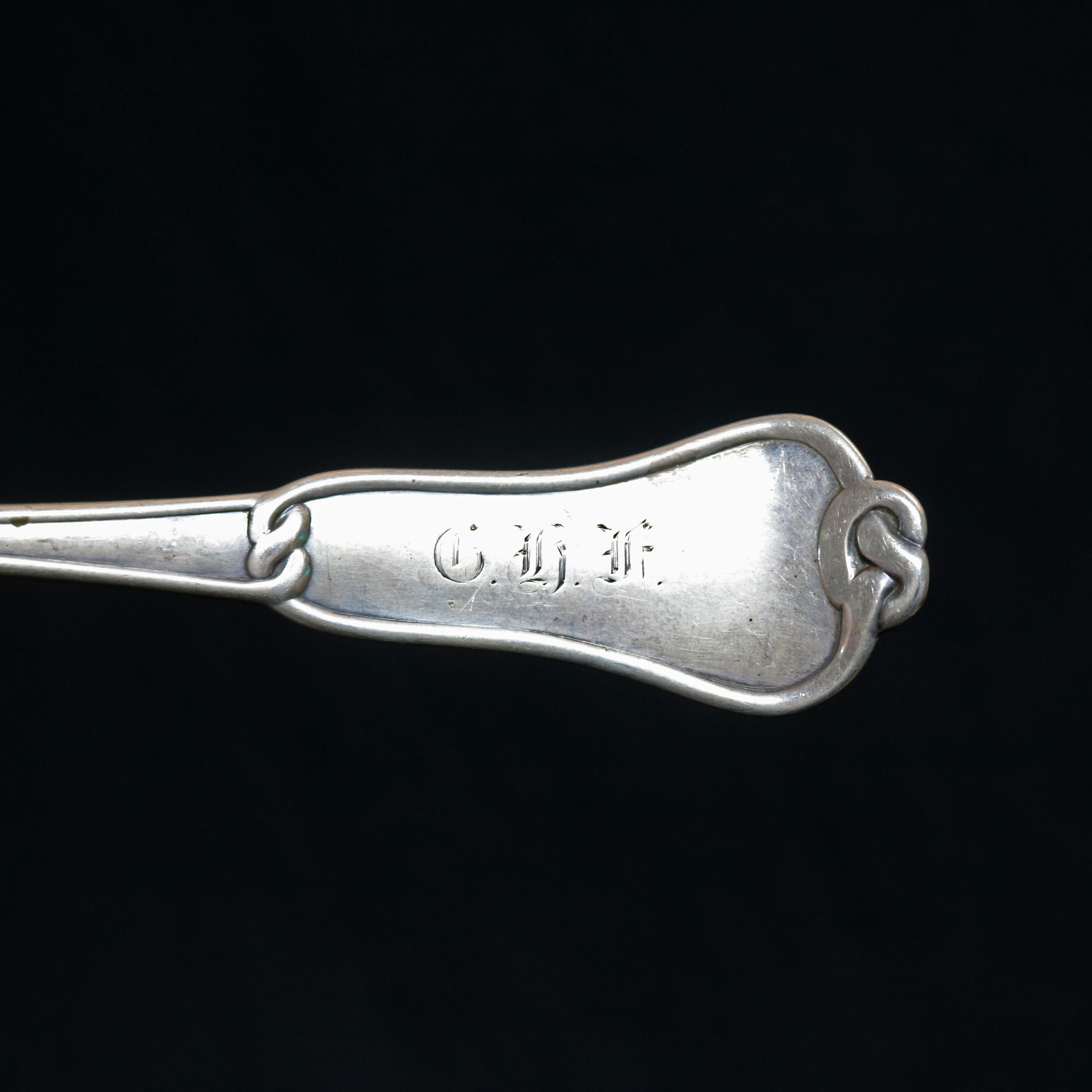 American Antique Tiffany & Co. Sterling Silver Basting Spoon with Pretzel Finial