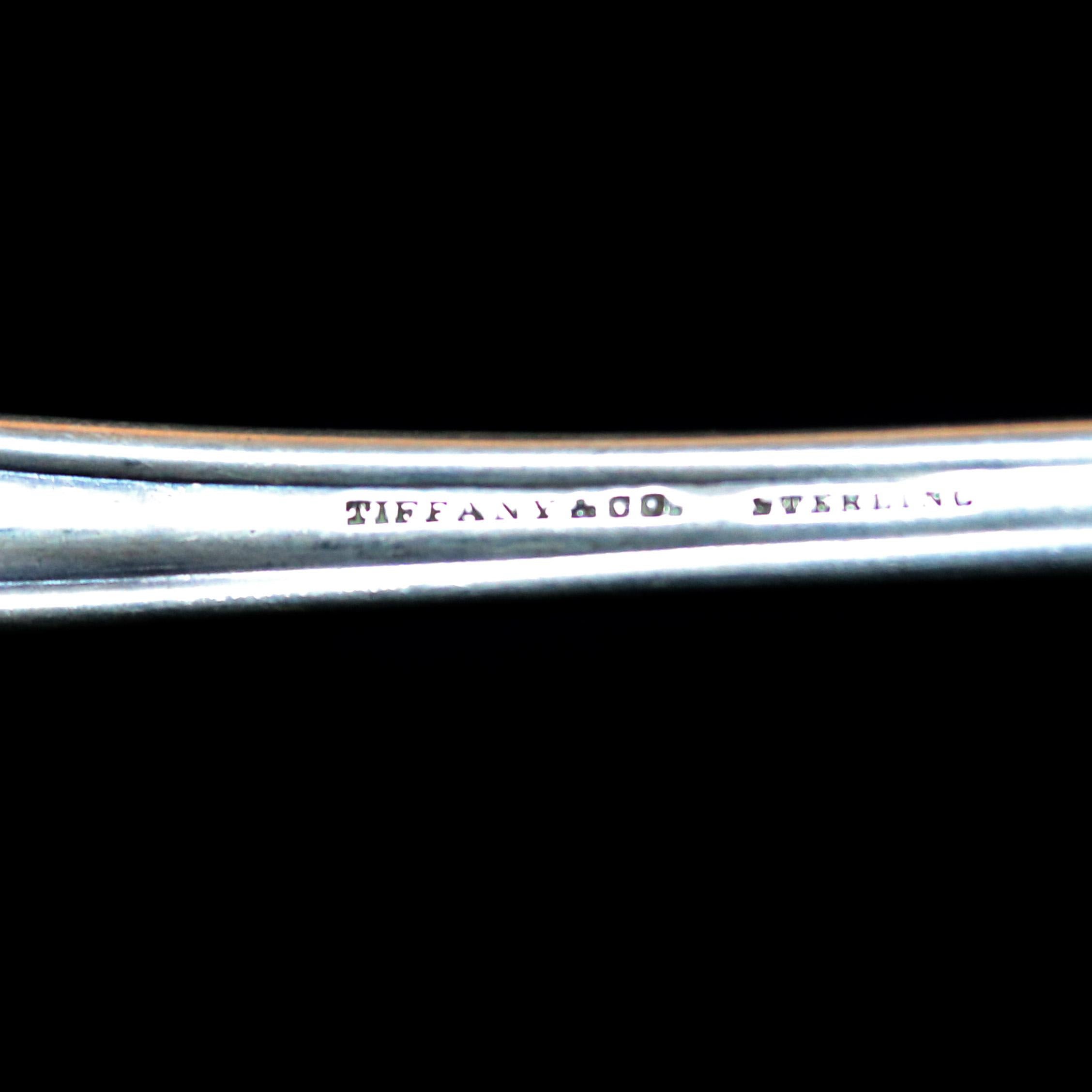 Antique Tiffany & Co. Sterling Silver Basting Spoon with Pretzel Finial In Good Condition In Big Flats, NY