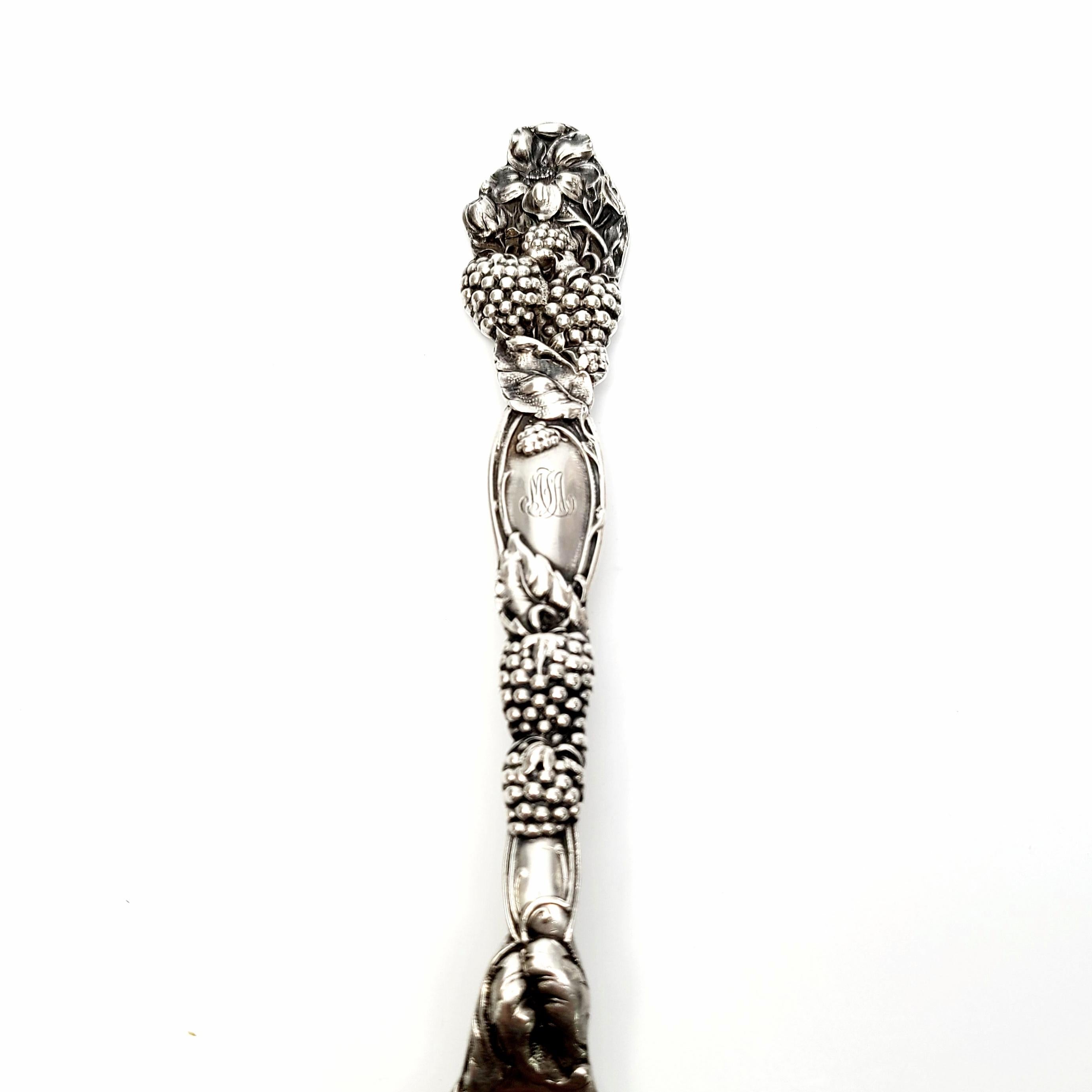 European Antique Tiffany & Co. Sterling Silver Blackberry Pattern Berry Casserole Spoon For Sale