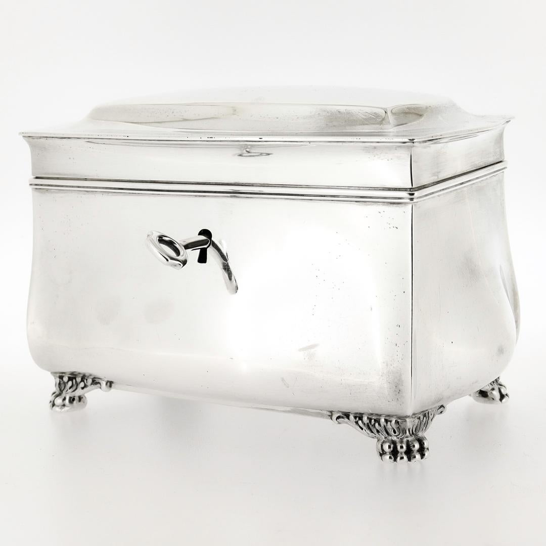 Antique Tiffany & Co. Boîte ou coffret de table en argent sterling de forme Bombay en vente 11