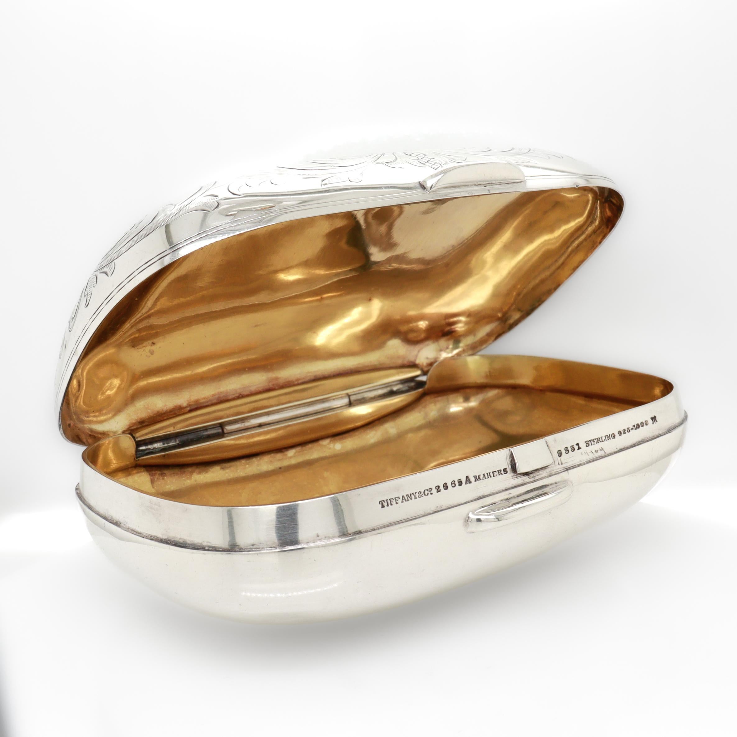 Antigüedades Tiffany & Co. Jabonera de plata de ley grabada y con monograma Desconocido en venta