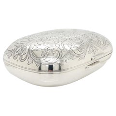 Antike Tiffany & Co.-Kollektion Sterlingsilber- Seifenschachtel mit Gravur und Monogramm