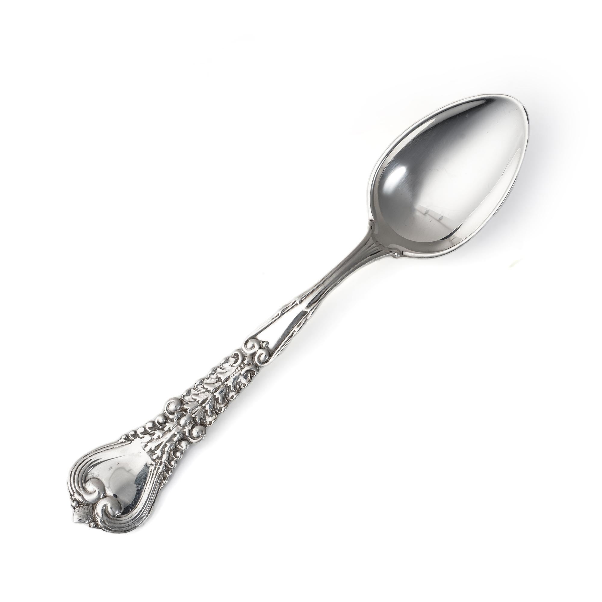 Antique Tiffany & Co. Sterling Silver Florentine Pattern Demitasse Spoon For Sale 2