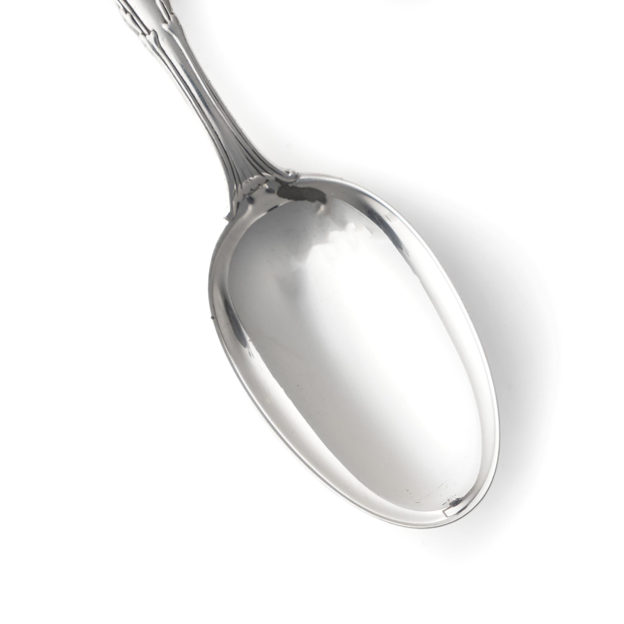 Antique Tiffany & Co. Sterling Silver Florentine Pattern Dessert Spoon For Sale 1