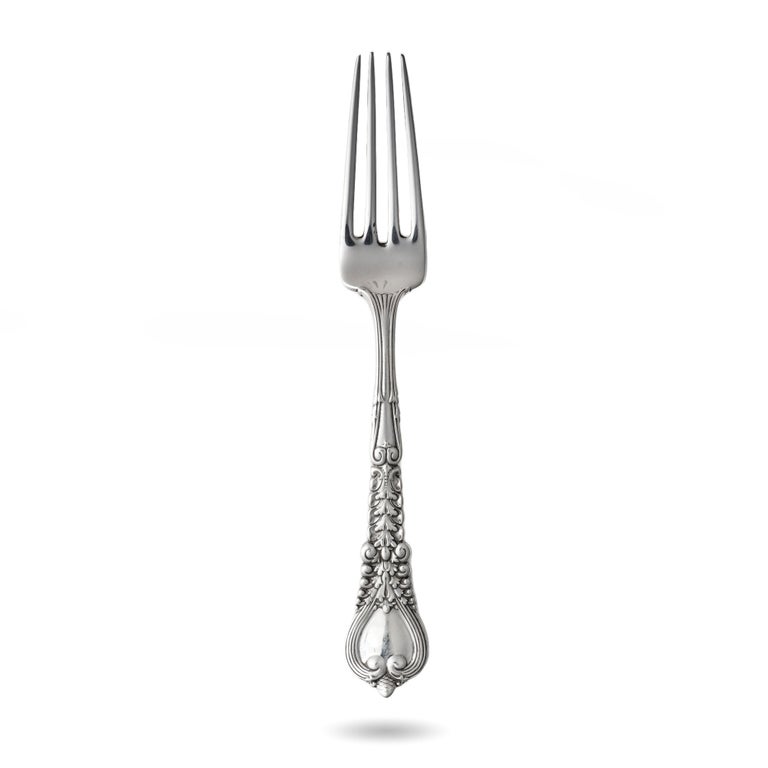 Fourchette Ancienne Argent Albany – Motif Art Nouveau – Couvert De Collection