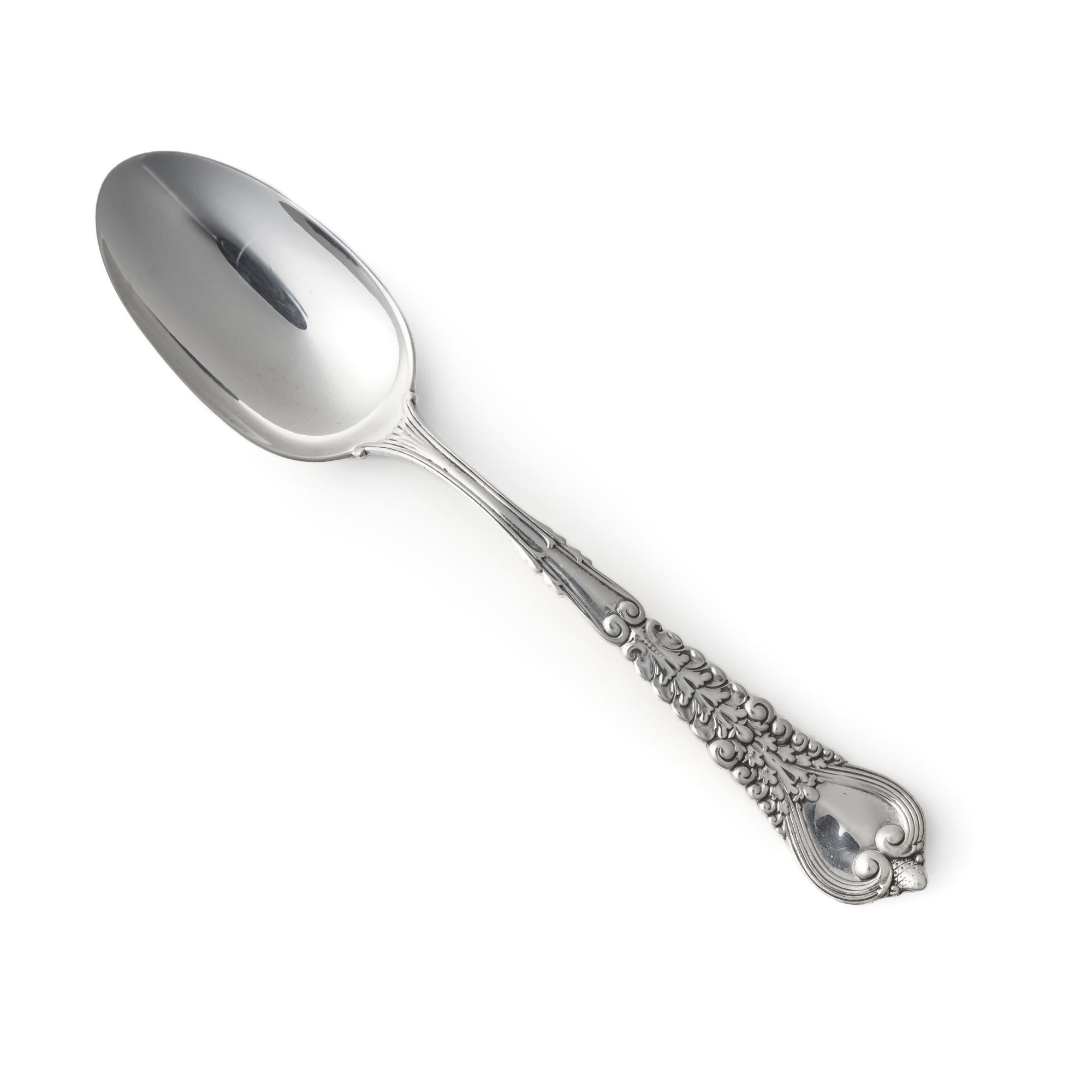 Antique Tiffany & Co. Sterling Silver Florentine Pattern Large Spoon For Sale 3
