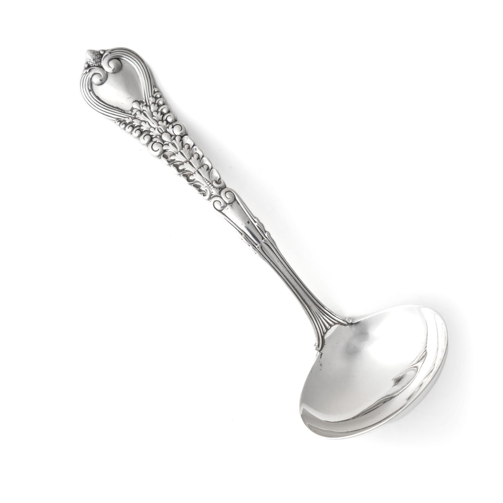 Antique Tiffany & Co. Sterling Silver Florentine Pattern Sauce Ladle For Sale 4