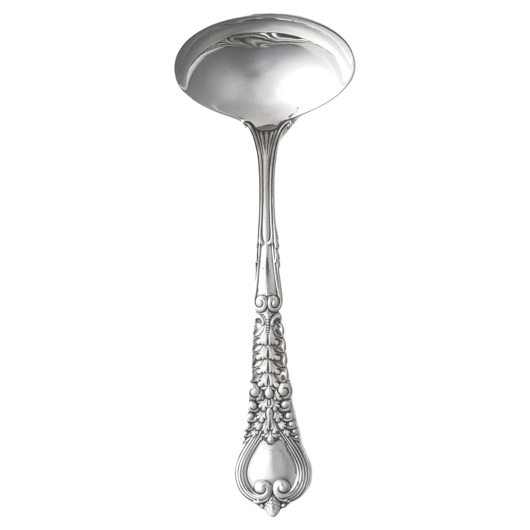 Antique Tiffany & Co. Sterling Silver Florentine Pattern Sauce Ladle For Sale