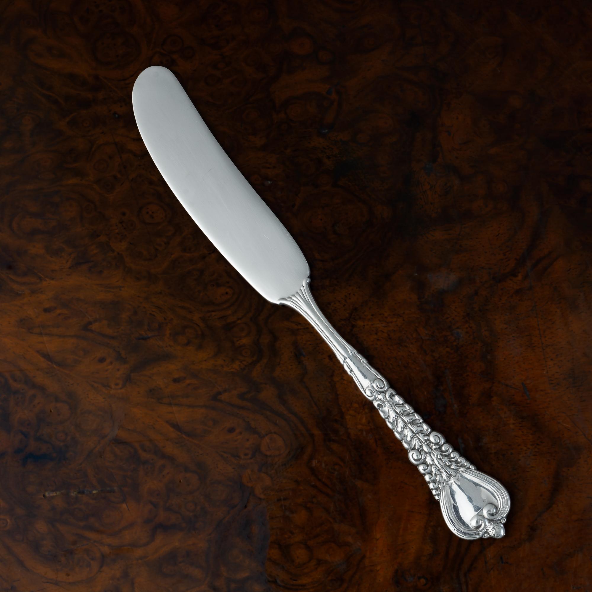 Antikes Florentiner Buttermesser aus Sterlingsilber von Tiffany & Co. mit Florentiner Muster (amerikanisch) im Angebot