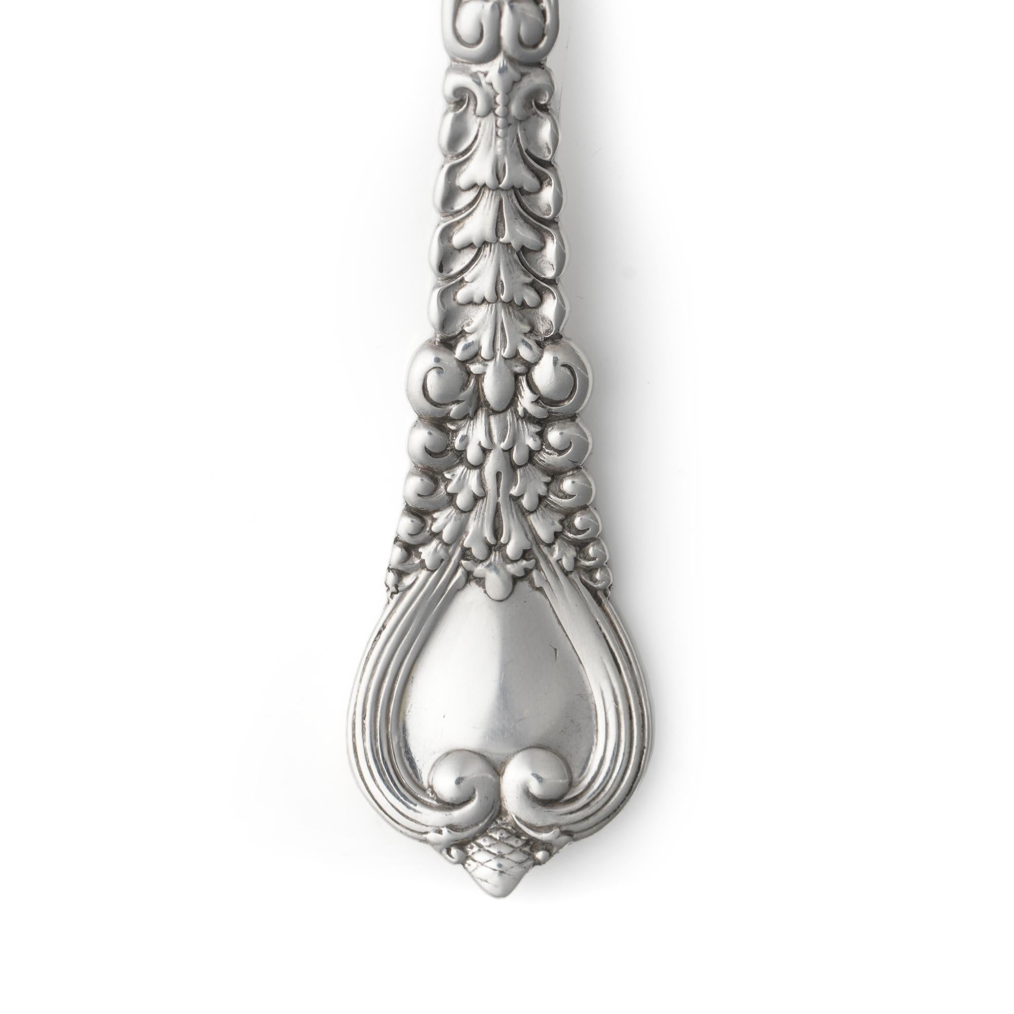 Antike Tiffany & Co.-Kollektion Sterling Silber Florentine Muster Teelöffel im Zustand „Gut“ im Angebot in Braintree, GB