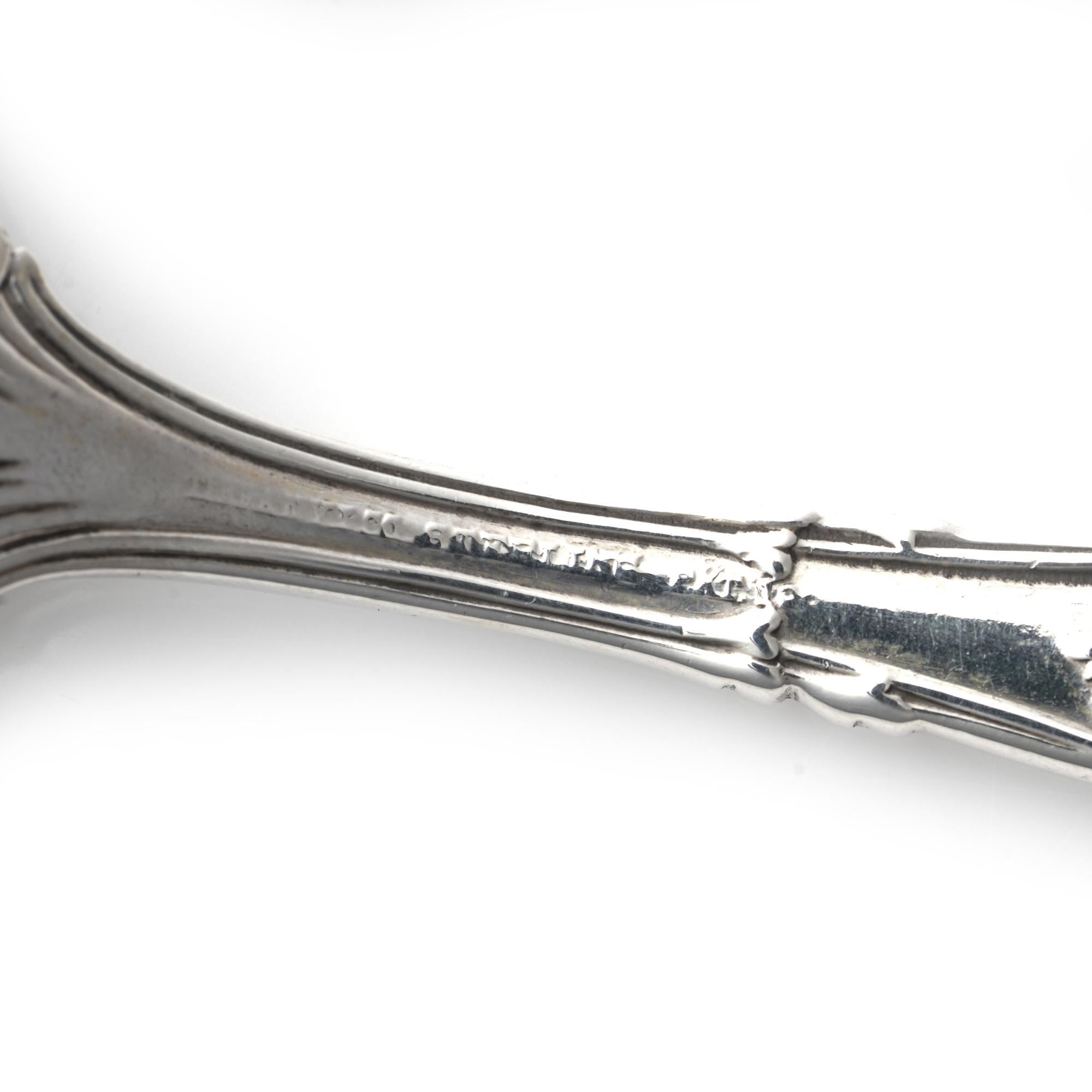 Early 20th Century Antique Tiffany & Co. Sterling Silver Florentine Pattern Teaspoon For Sale