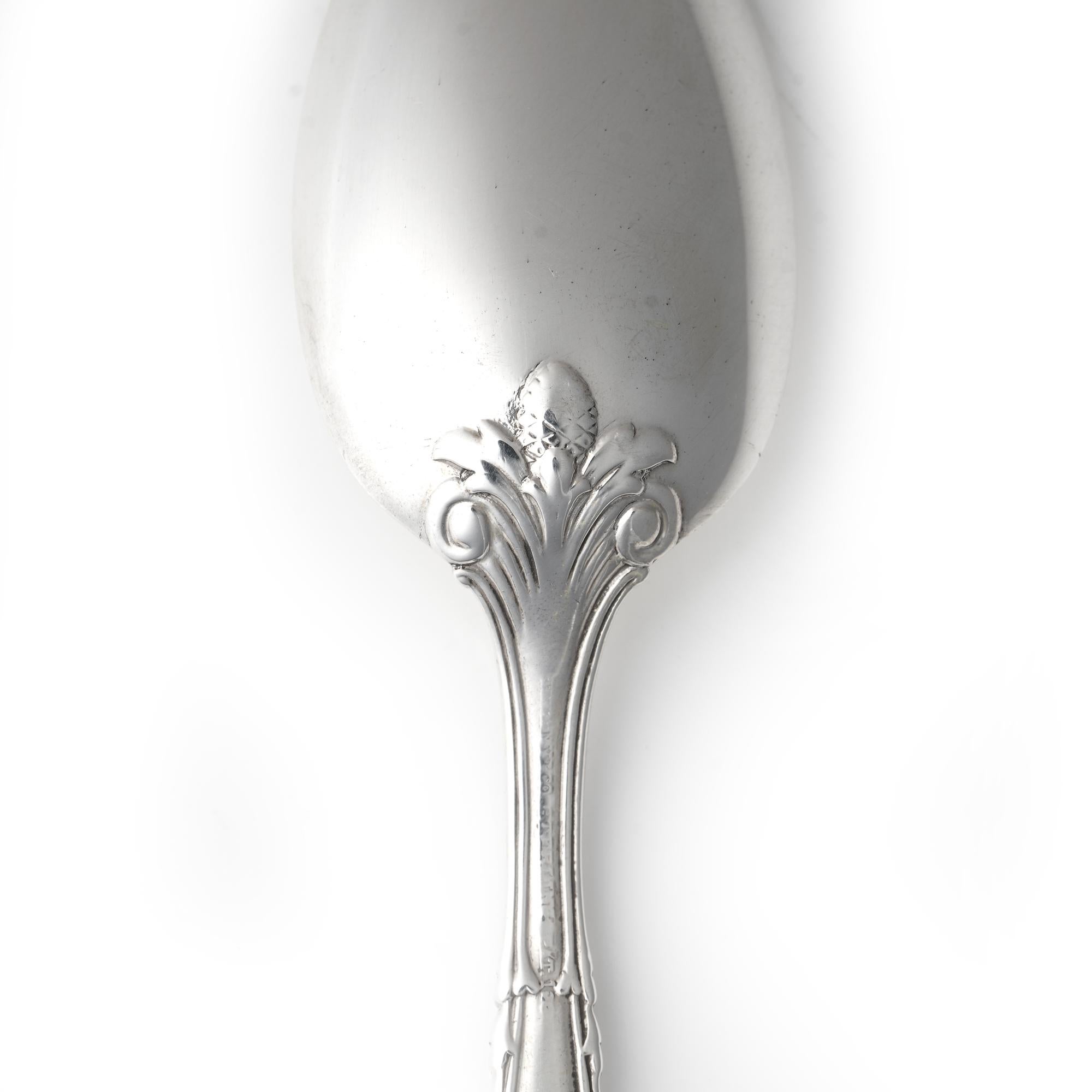 Antike Tiffany & Co.-Kollektion Sterling Silber Florentine Muster Teelöffel im Angebot 2