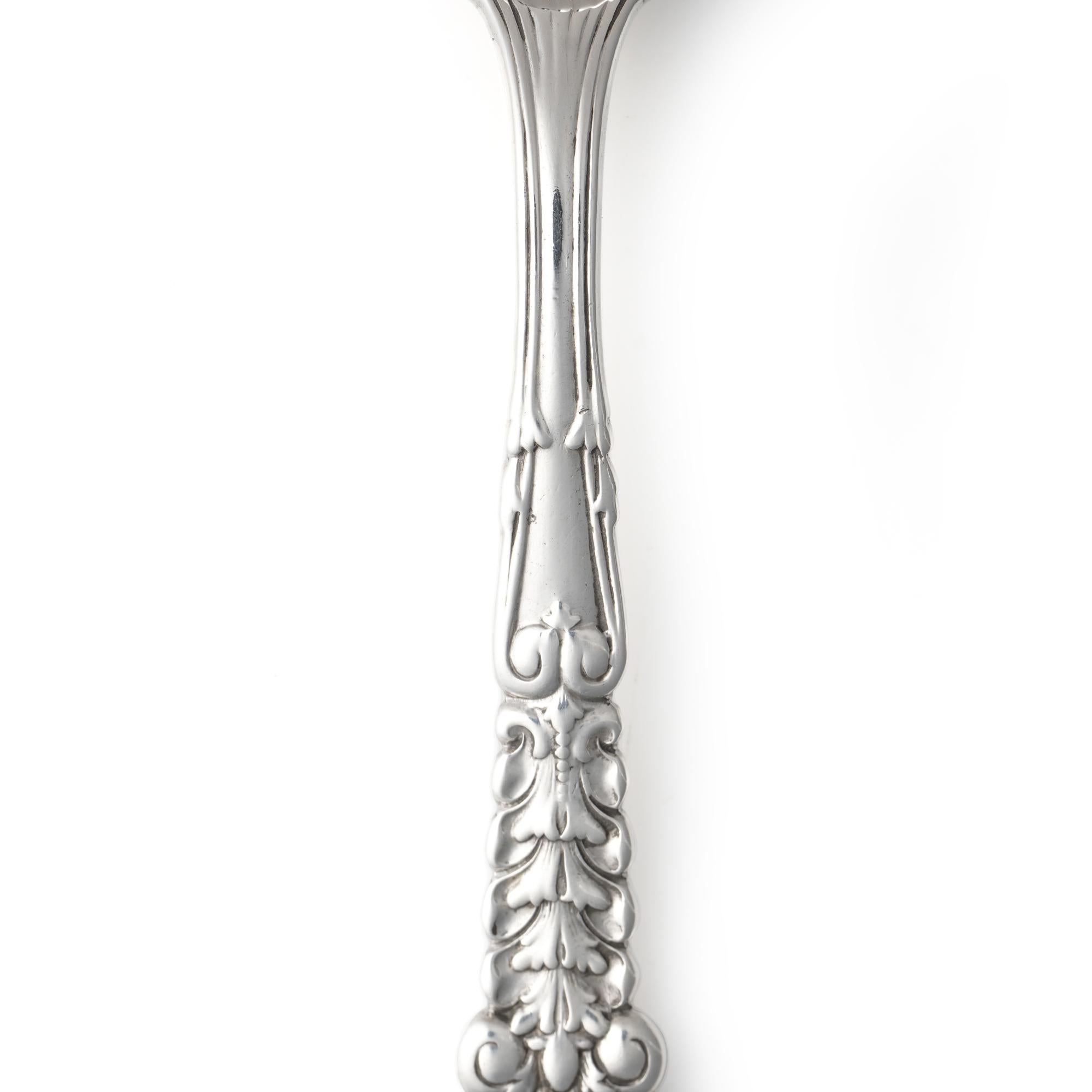 Antike Tiffany & Co.-Kollektion Sterling Silber Florentine Muster Teelöffel im Angebot 3