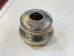 Antique Tiffany & Co. Sterling Silver Hair Receiver Hammered Vanity Jar