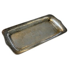 Antique Tiffany & Co Sterling Silver Hammered Dresser Tray Monogrammed